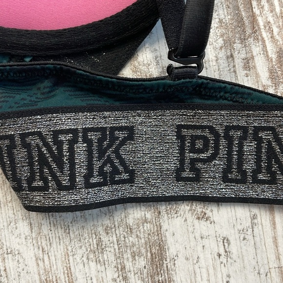 PINK Victoria’s Secret Green Plaid Wear Everywhere T-Shirt Lightly Lined Bra - Picture 8 of 8